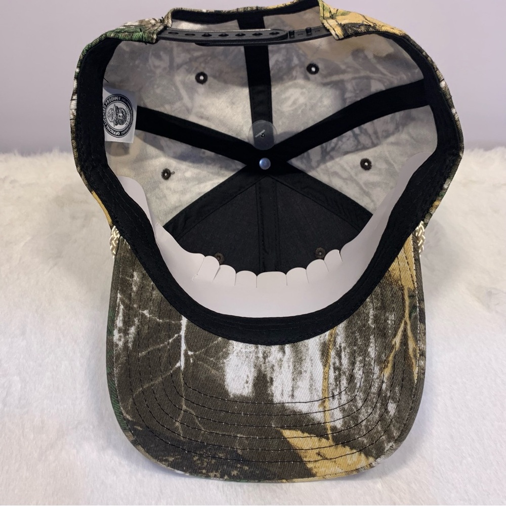 Smokey The Bear Forest Camo Snapback Trucker Hat Rope Accent Mad Engine OSFM - Picture 6 of 9